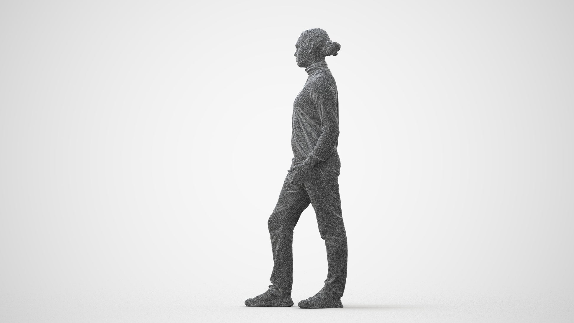 3D scanned man standing casual, photorealistic archviz people for Enscape and SketchUp, square thumbnail