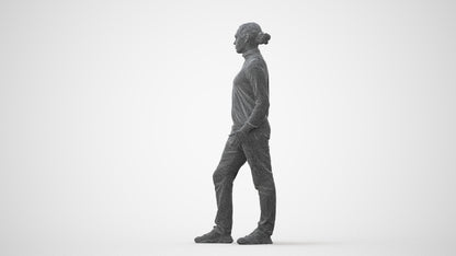 3D scanned man standing casual, photorealistic archviz people for Enscape and SketchUp, square thumbnail