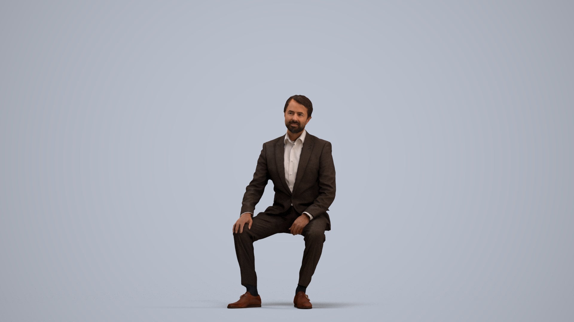 realistic 3D man business, scanned archviz people for Blender and 3ds Max, standing pose render