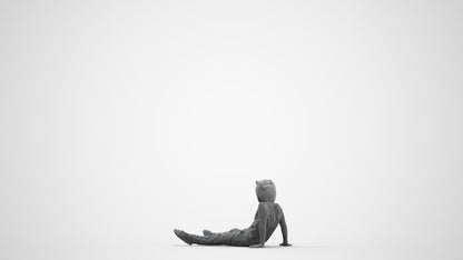 realistic 3D people boy casual kids, render-ready for V-Ray and Corona, FBX OBJ, wireframe front view