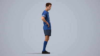 3D scanned man sport, photorealistic archviz people for Enscape and SketchUp, side view render