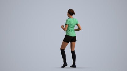 scanned 3D woman sport, photogrammetry people for Enscape and V-Ray, front view render