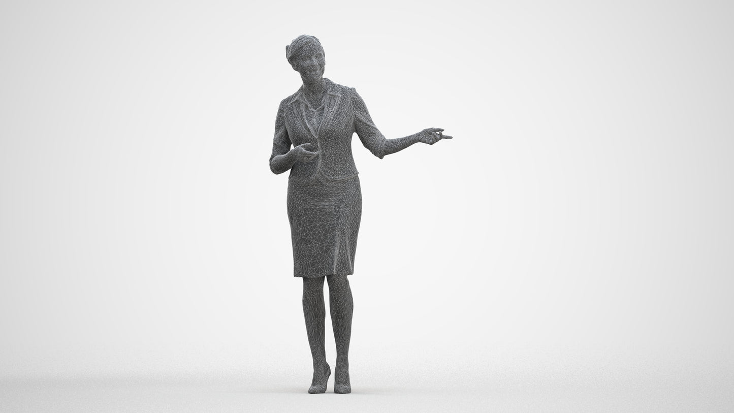 3D people model woman mix, scanned human for 3ds Max rendering, three-quarter front view render