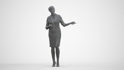 3D people model woman mix, scanned human for 3ds Max rendering, three-quarter front view render