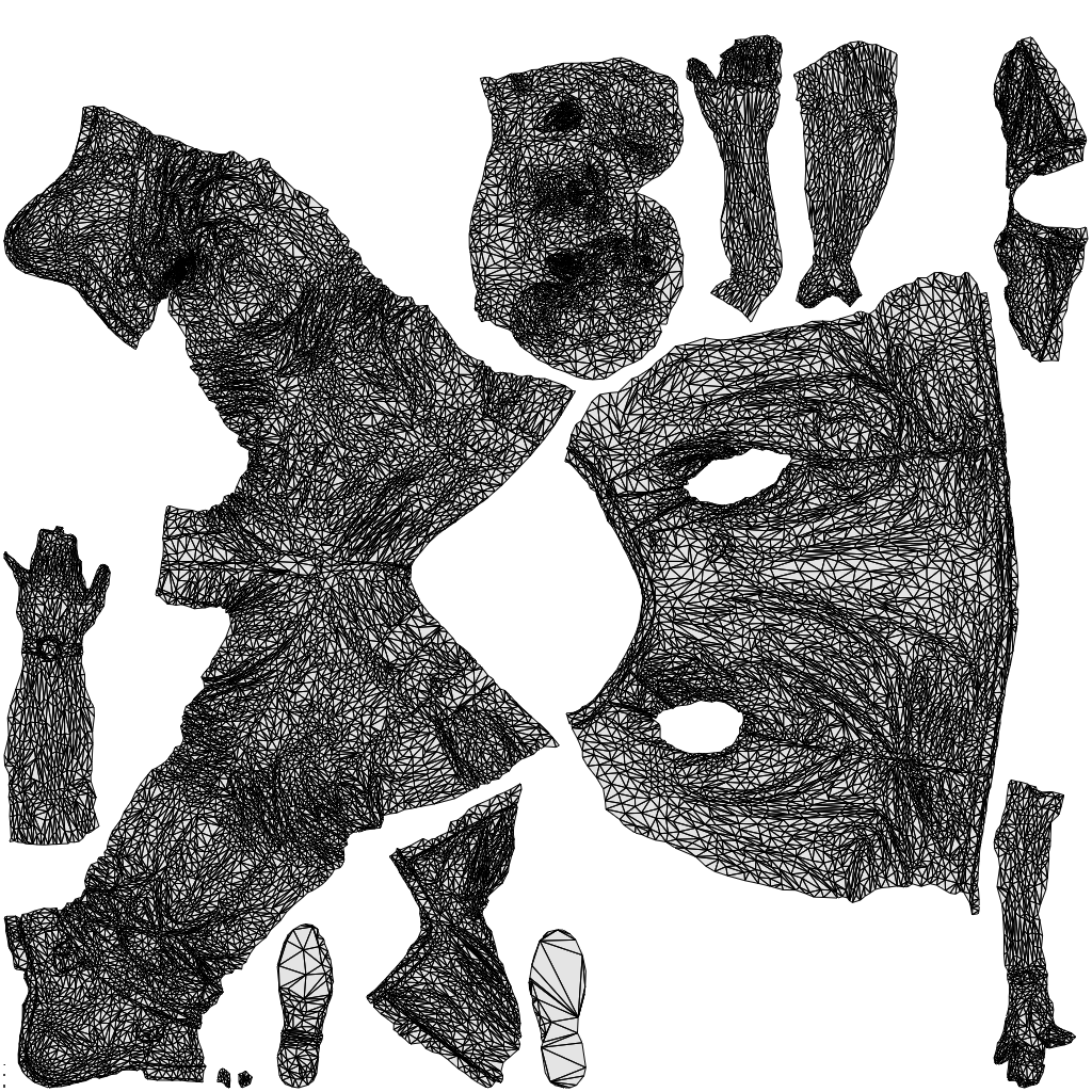 3D scanned man door casual, photorealistic archviz people for Enscape and SketchUp, wireframe top-down view