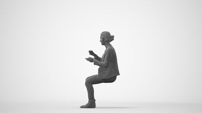 scanned 3D woman business, photogrammetry people for Enscape and V-Ray, square thumbnail