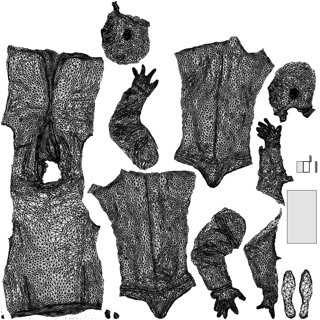 realistic 3D people man business, render-ready for V-Ray and Corona, FBX OBJ, wireframe top-down view