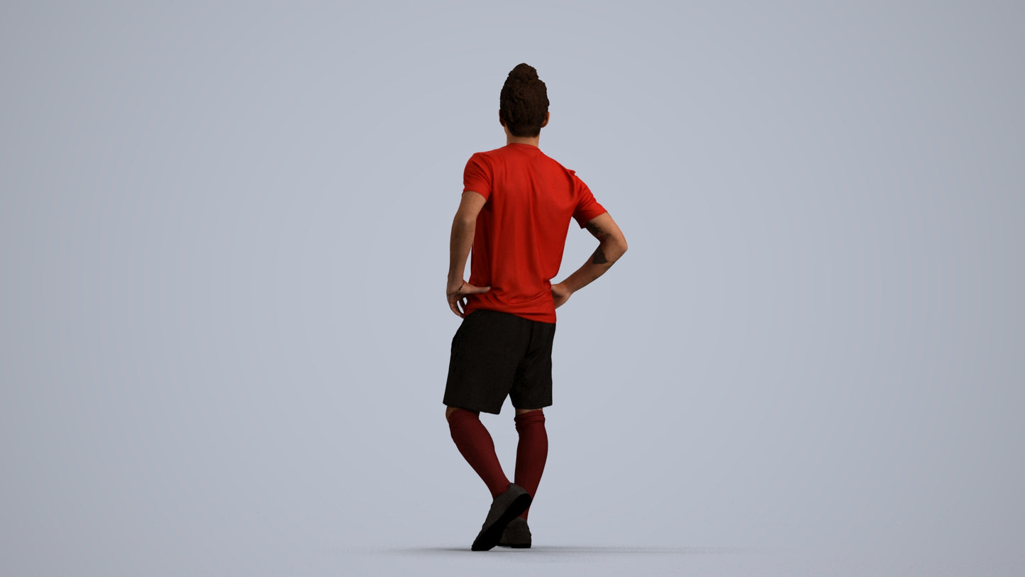 realistic 3D people man sport, render-ready for V-Ray and Corona, FBX OBJ, front view render