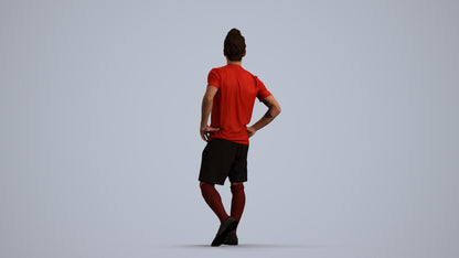 realistic 3D people man sport, render-ready for V-Ray and Corona, FBX OBJ, front view render