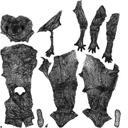 realistic 3D people man casual sitting, render-ready for V-Ray and Corona, FBX OBJ, wireframe top-down view