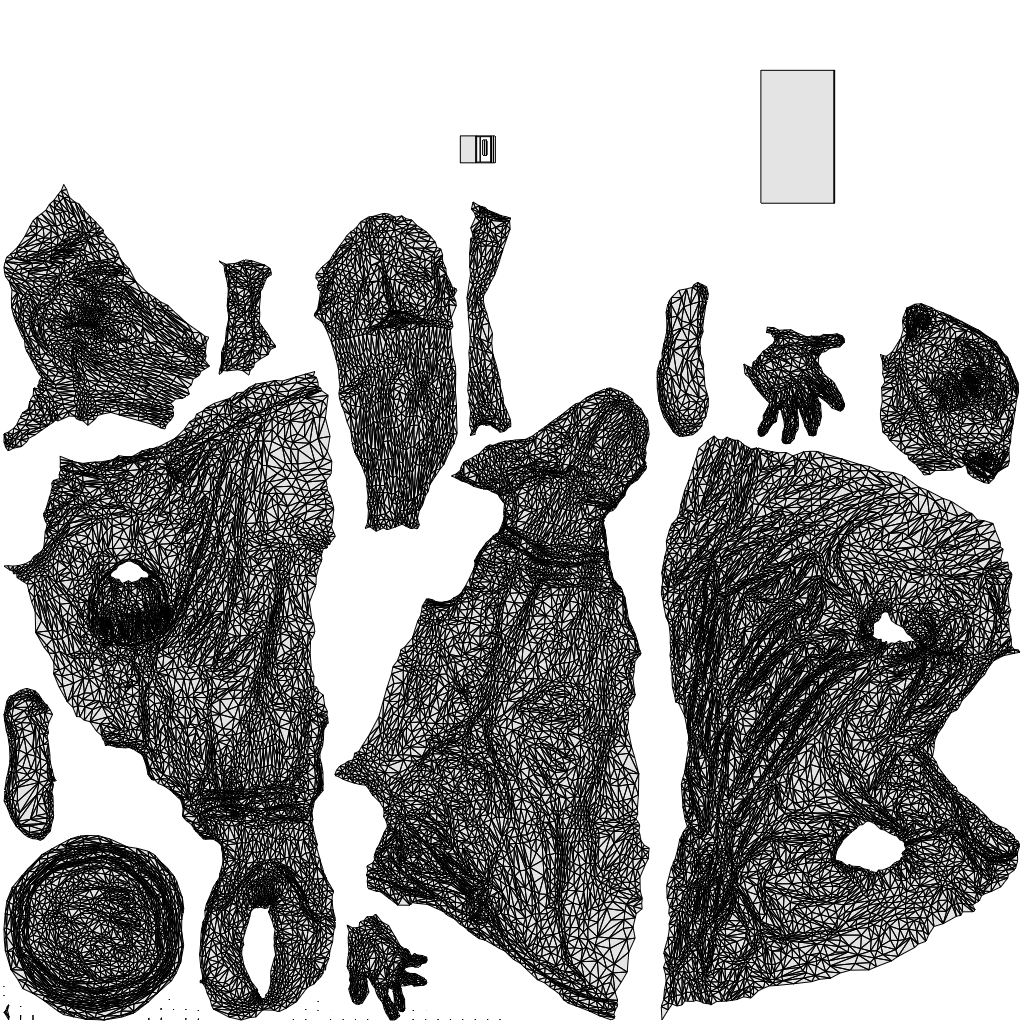 photogrammetry 3D man casual sitting, realistic human model archviz FBX, wireframe top-down view