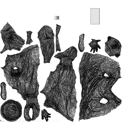 photogrammetry 3D man casual sitting, realistic human model archviz FBX, wireframe top-down view