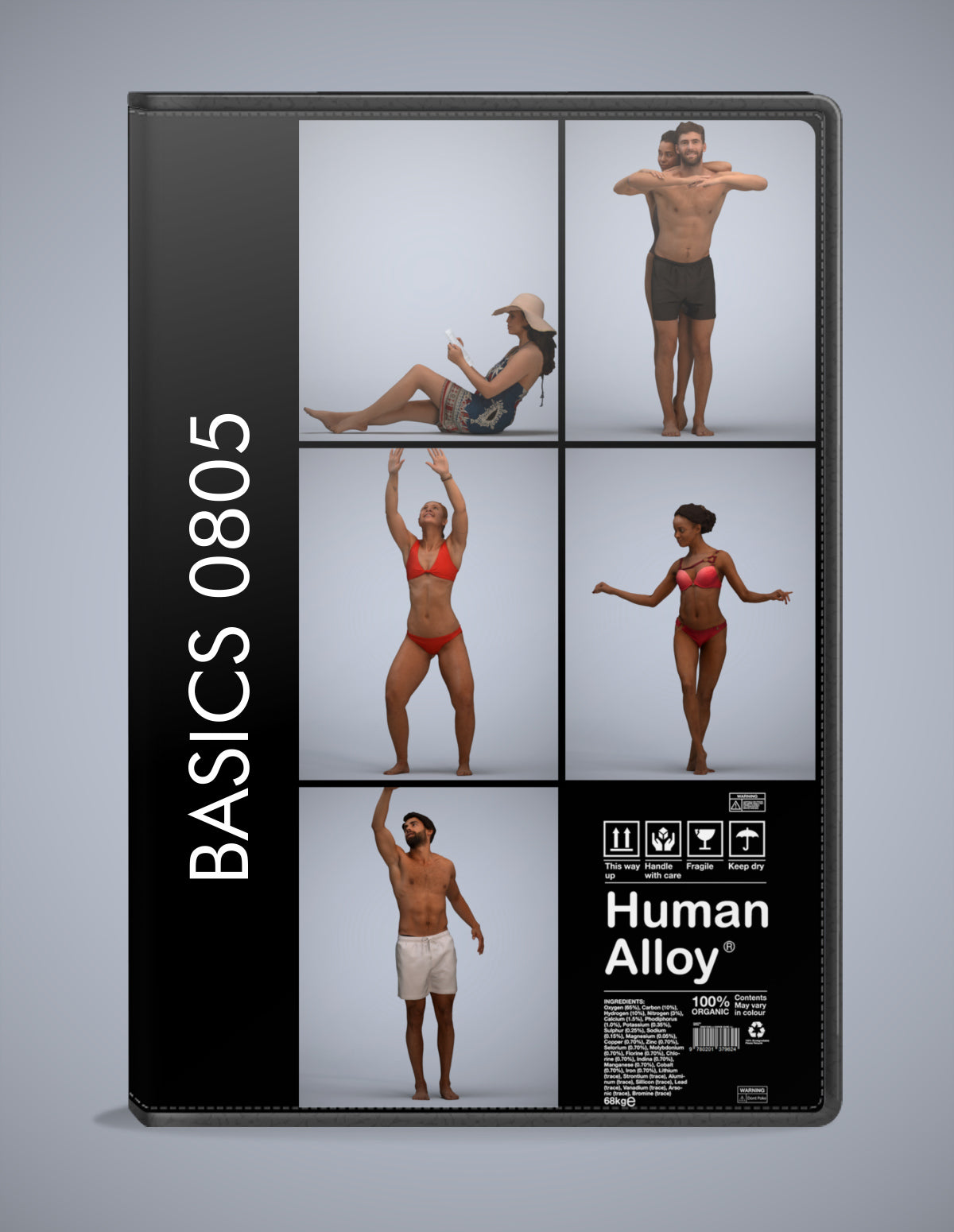 5 3D scanned people pool, photorealistic archviz pack for Enscape and SketchUp