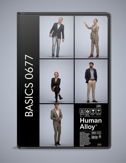 3D human models business bundle, 5 photogrammetry scanned people for archviz