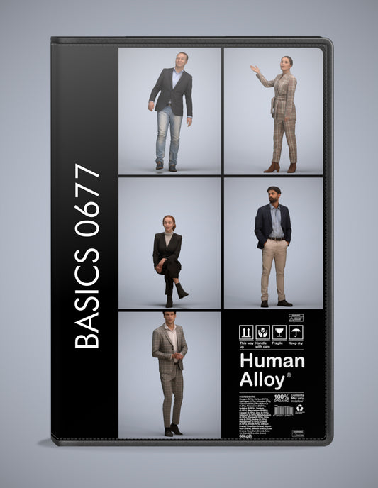 3D human models business bundle, 5 photogrammetry scanned people for archviz