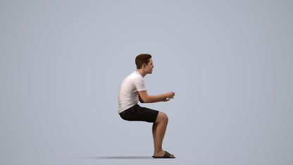 realistic 3D boy casual kids, scanned archviz people for Blender and 3ds Max, side view render