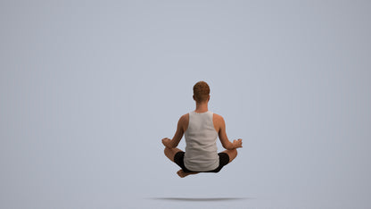 realistic 3D man sport, scanned archviz people for Blender and 3ds Max, front view render