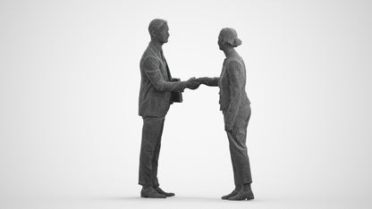 scanned 3D woman business, photogrammetry people for Enscape and V-Ray, wireframe front view