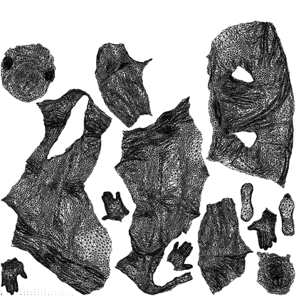 photogrammetry 3D man casual sitting, realistic human model archviz FBX, wireframe top-down view