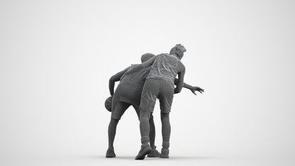 realistic 3D people woman sport, render-ready for V-Ray and Corona, FBX OBJ, wireframe front view