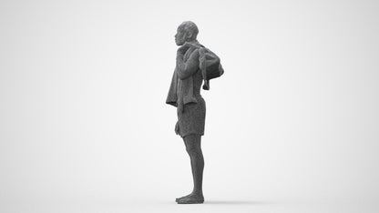 realistic 3D human man sport, archviz people FBX OBJ for Blender, square thumbnail