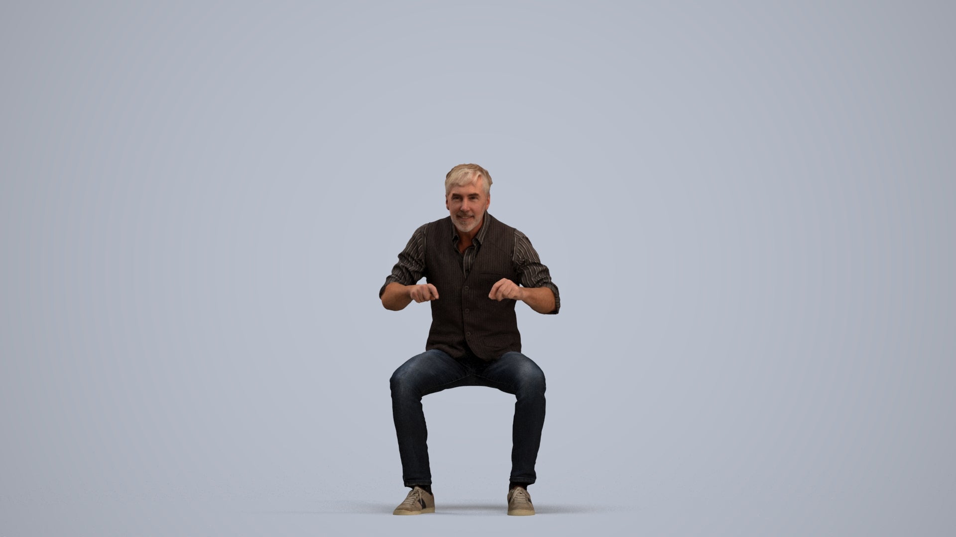 photogrammetry 3D man casual business, realistic human model archviz FBX, standing pose render