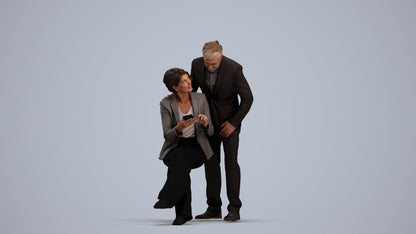 photogrammetry 3D woman business, realistic human model archviz FBX, standing pose render