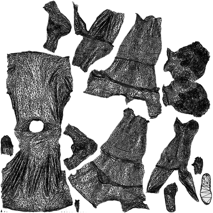 scanned 3D woman sport, photogrammetry people for Enscape and V-Ray, wireframe top-down view
