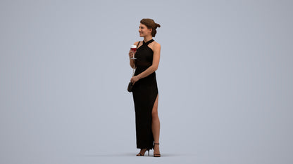 photogrammetry 3D woman formal formalaffairs, realistic human model archviz FBX, standing pose render