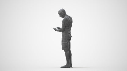 photogrammetry 3D man casual standing, realistic human model archviz FBX, square thumbnail