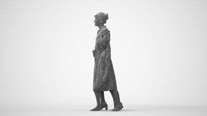 3D scanned girl kids casual, photorealistic archviz people for Enscape and SketchUp, square thumbnail