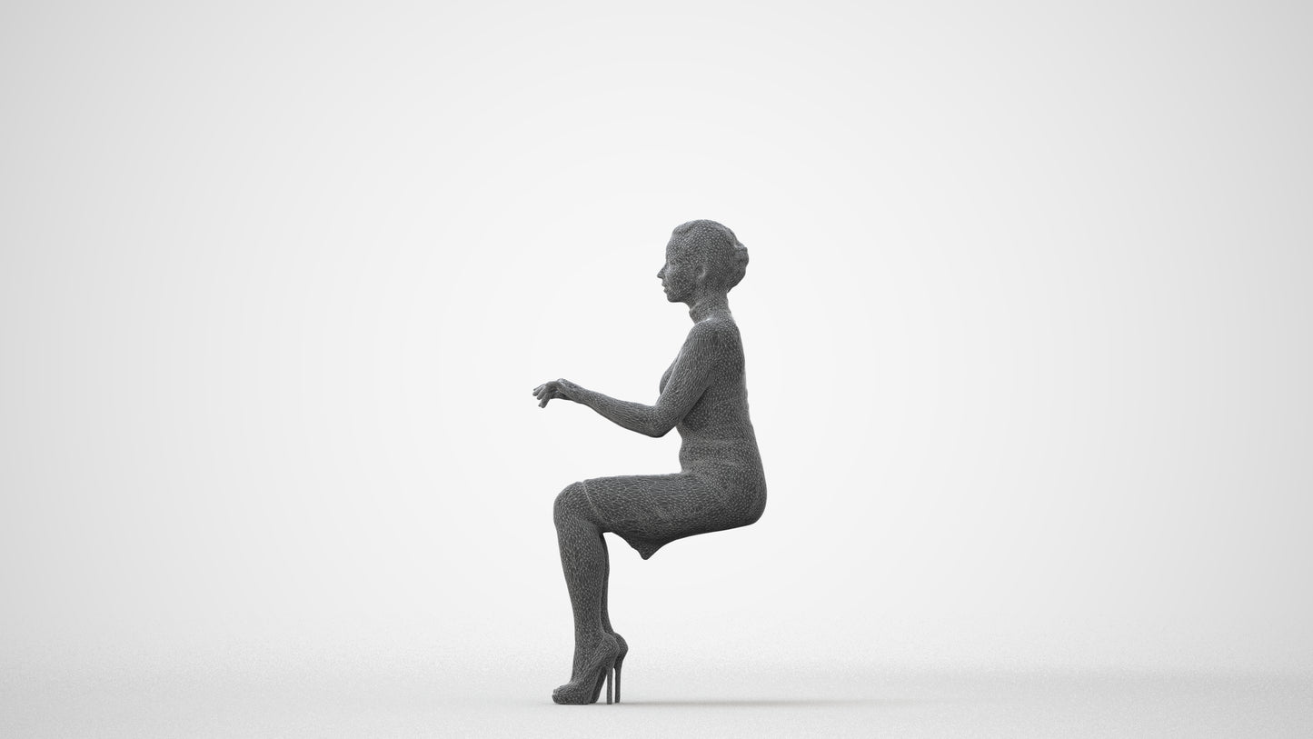 photogrammetry 3D woman business, realistic human model archviz FBX, square thumbnail
