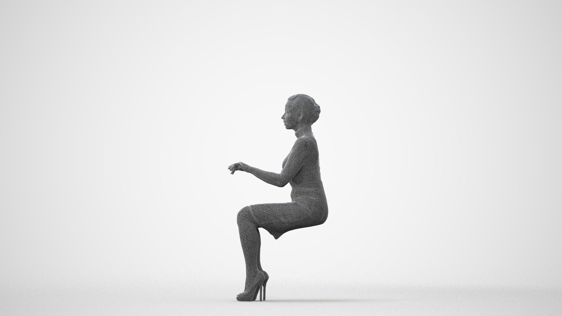 photogrammetry 3D woman business, realistic human model archviz FBX, square thumbnail