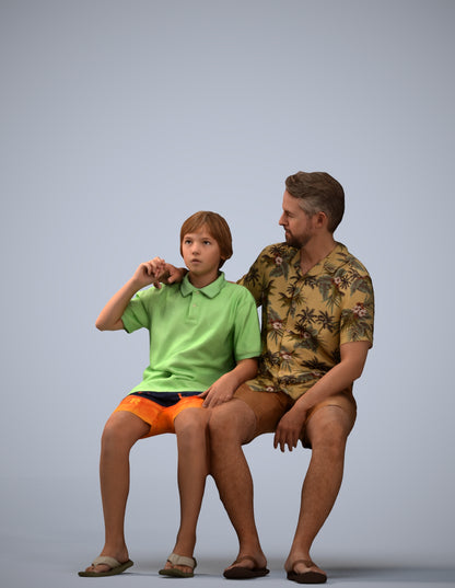 photogrammetry 3D boy kids, realistic human model archviz FBX