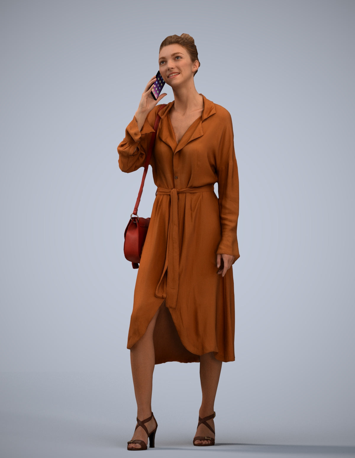 photogrammetry 3D woman casual standing, realistic human model archviz FBX
