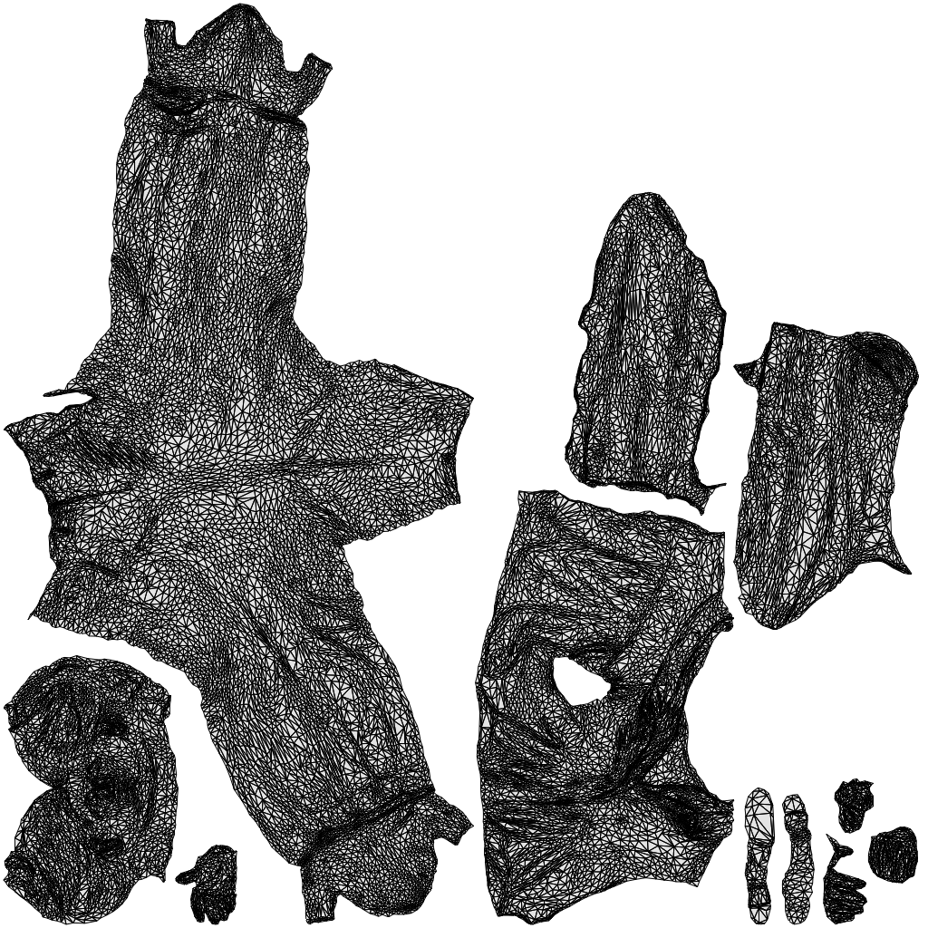 3D human model woman business walking, photogrammetry scanned person for archviz, wireframe top-down view