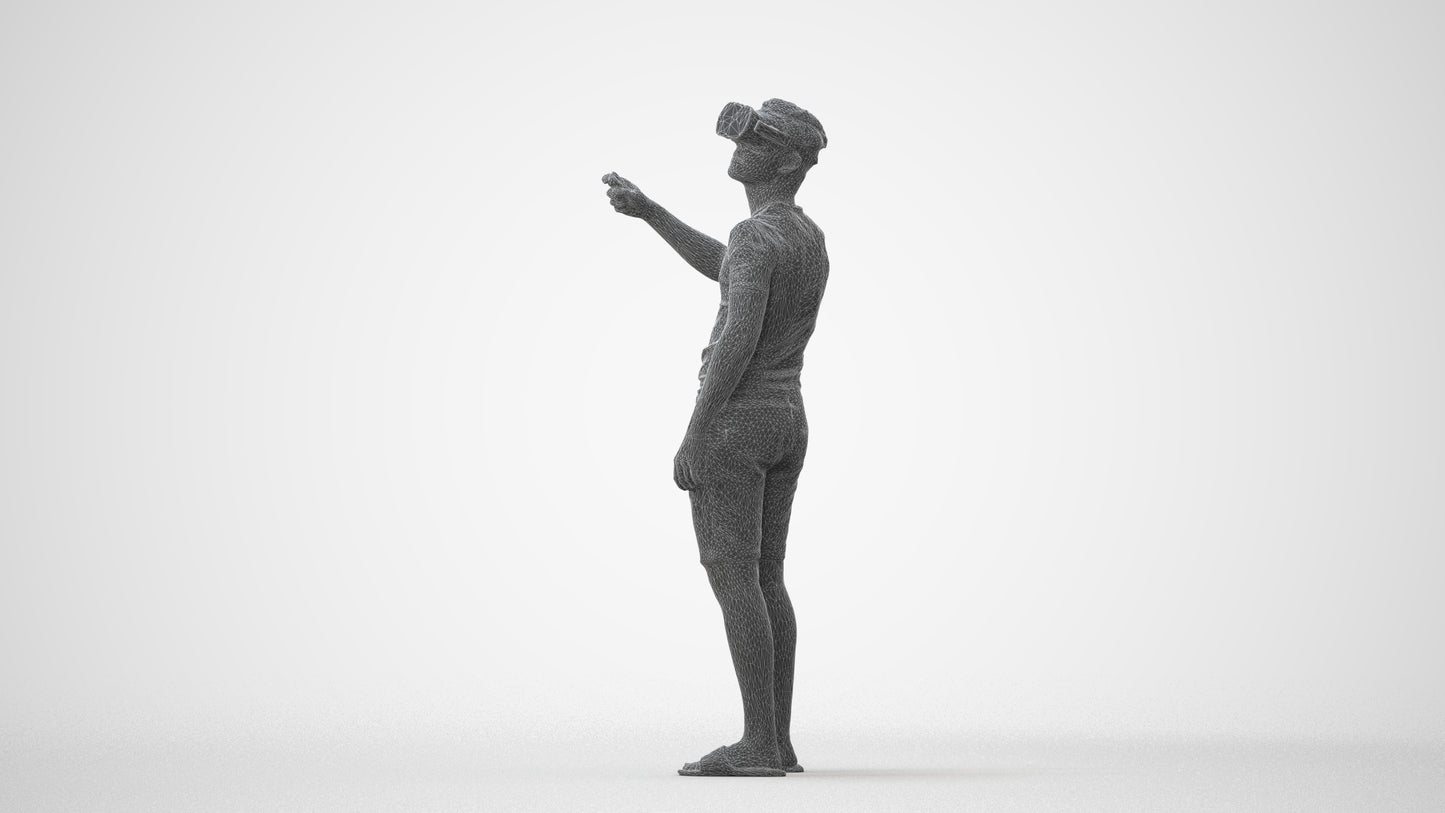 photogrammetry 3D boy casual kids, realistic human model archviz FBX, square thumbnail
