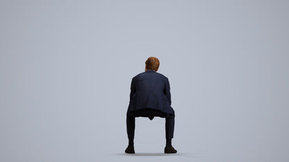 realistic 3D people man business, render-ready for V-Ray and Corona, FBX OBJ, front view render