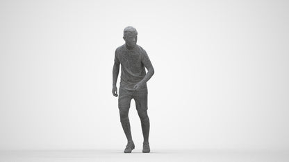 realistic 3D boy sport, scanned archviz people for Blender and 3ds Max, wireframe back view