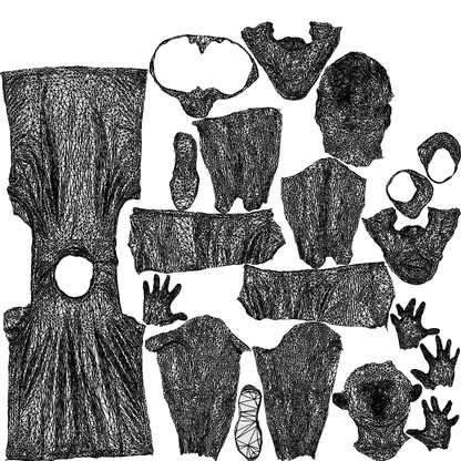 realistic 3D people man sport, render-ready for V-Ray and Corona, FBX OBJ, wireframe top-down view