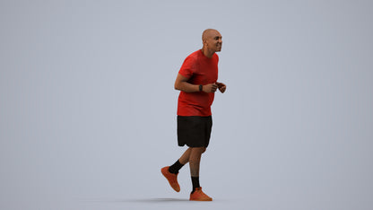3D scanned man sport, photorealistic archviz people for Enscape and SketchUp, side view render