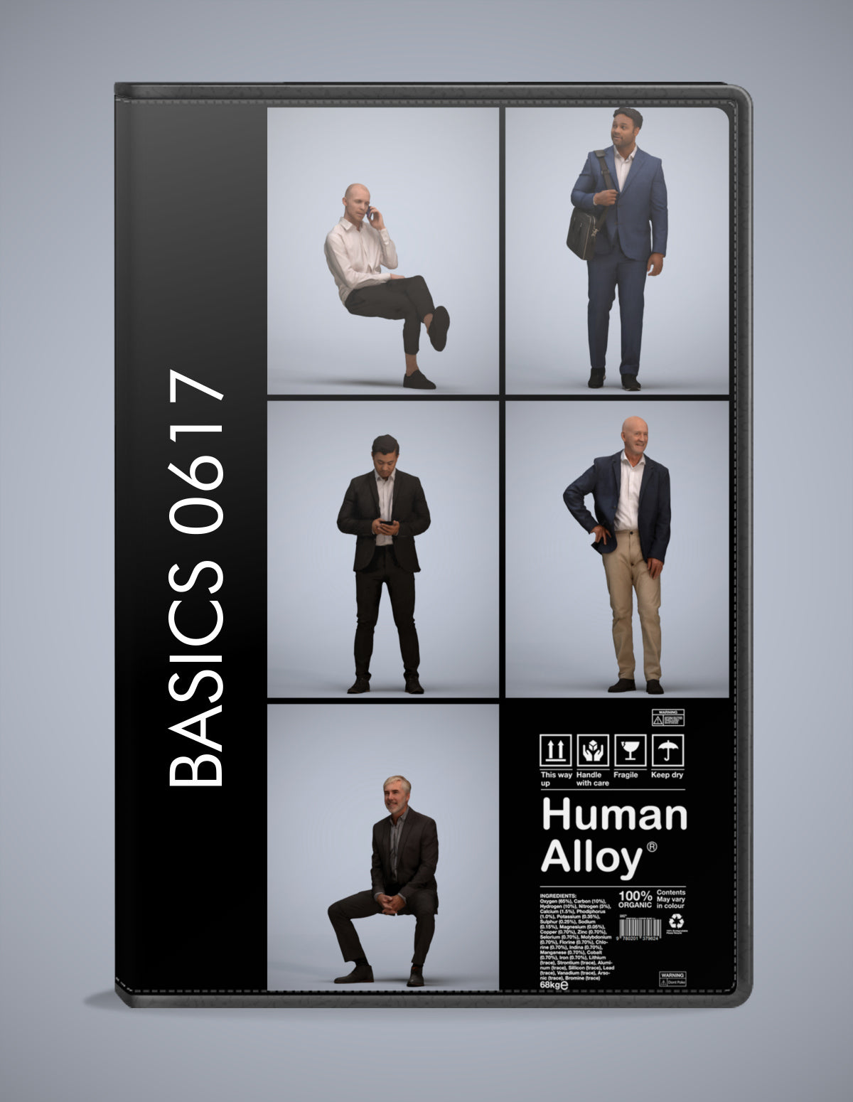 5x realistic 3D people business pack, scanned archviz collection for Blender and 3ds Max