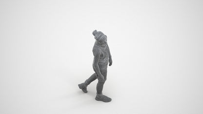 realistic 3D human woman sport, archviz people FBX OBJ for Blender, wireframe three-quarter view