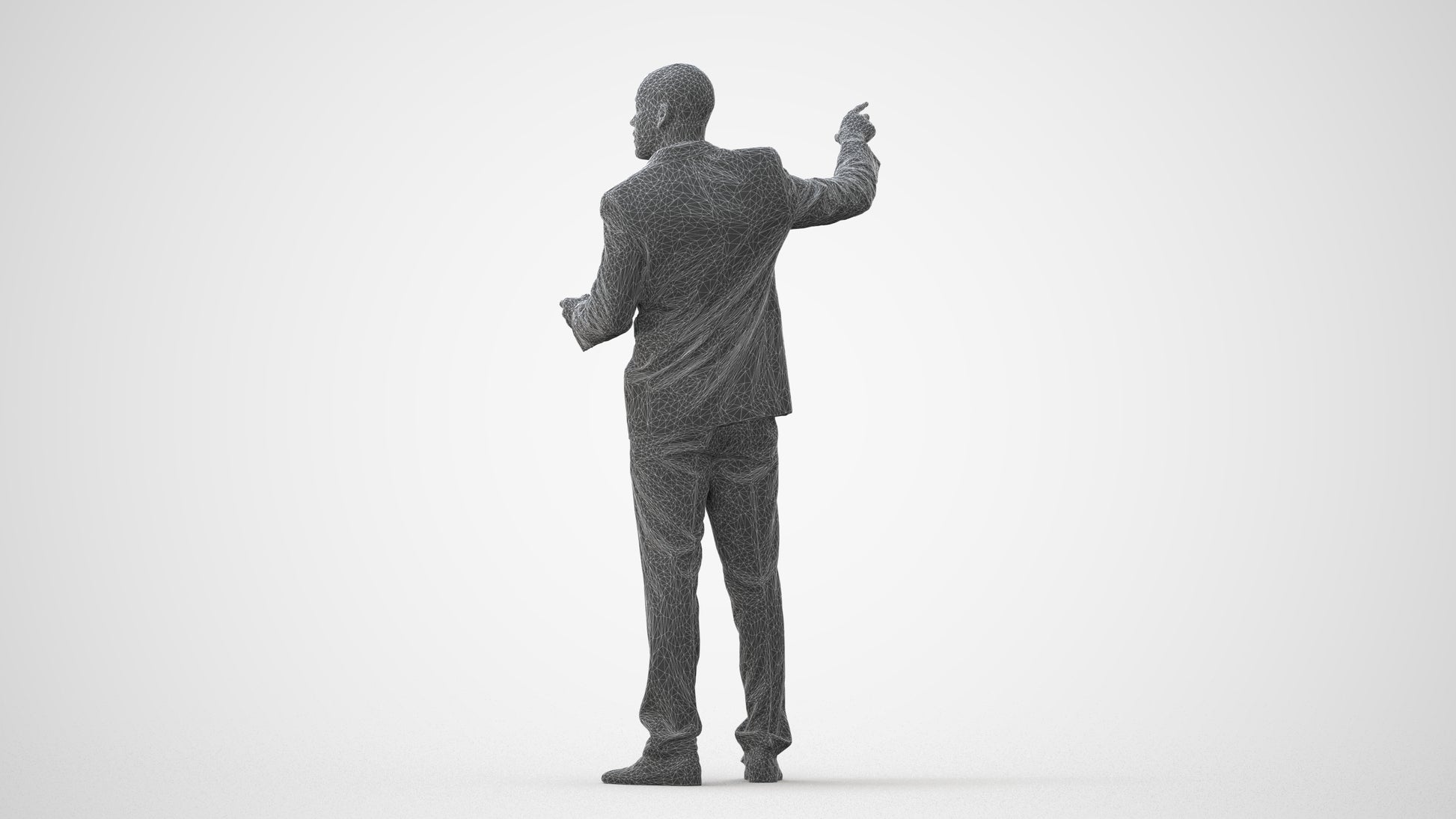 realistic 3D man business, scanned archviz people for Blender and 3ds Max, square thumbnail
