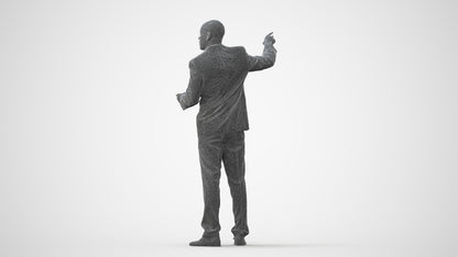 realistic 3D man business, scanned archviz people for Blender and 3ds Max, square thumbnail