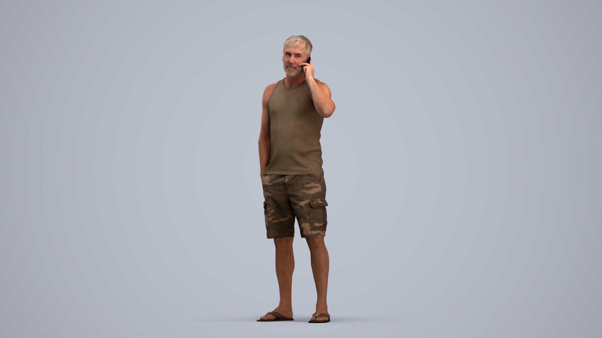 photogrammetry 3D man casual standing, realistic human model archviz FBX, standing pose render