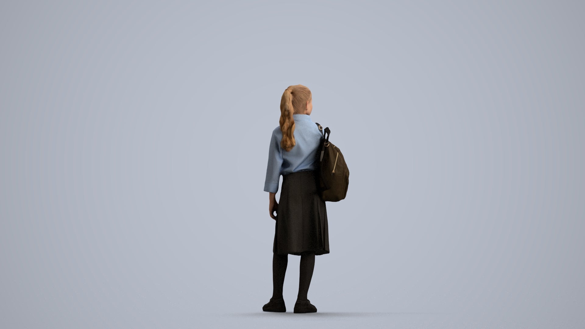 3D scanned woman kids, photorealistic archviz people for Enscape and SketchUp, front view render