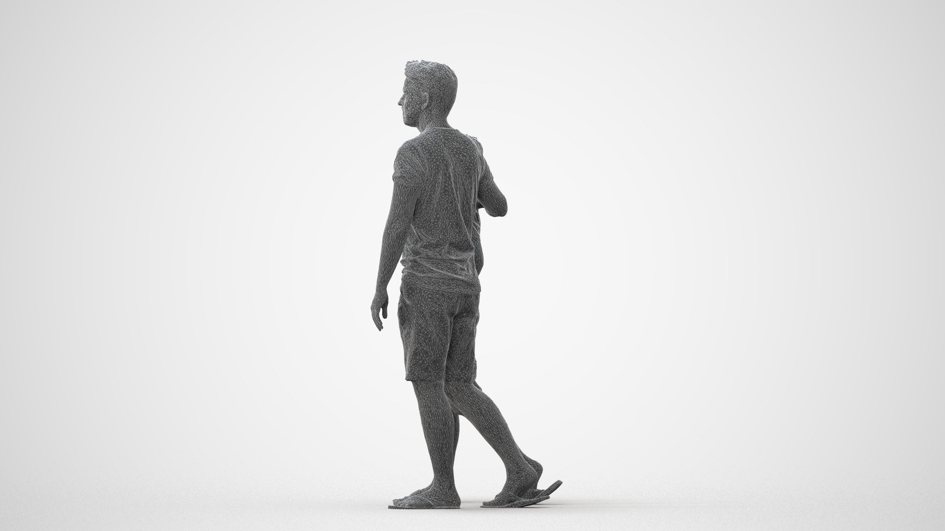 realistic 3D human boy casual kids, archviz people FBX OBJ for Blender, square thumbnail