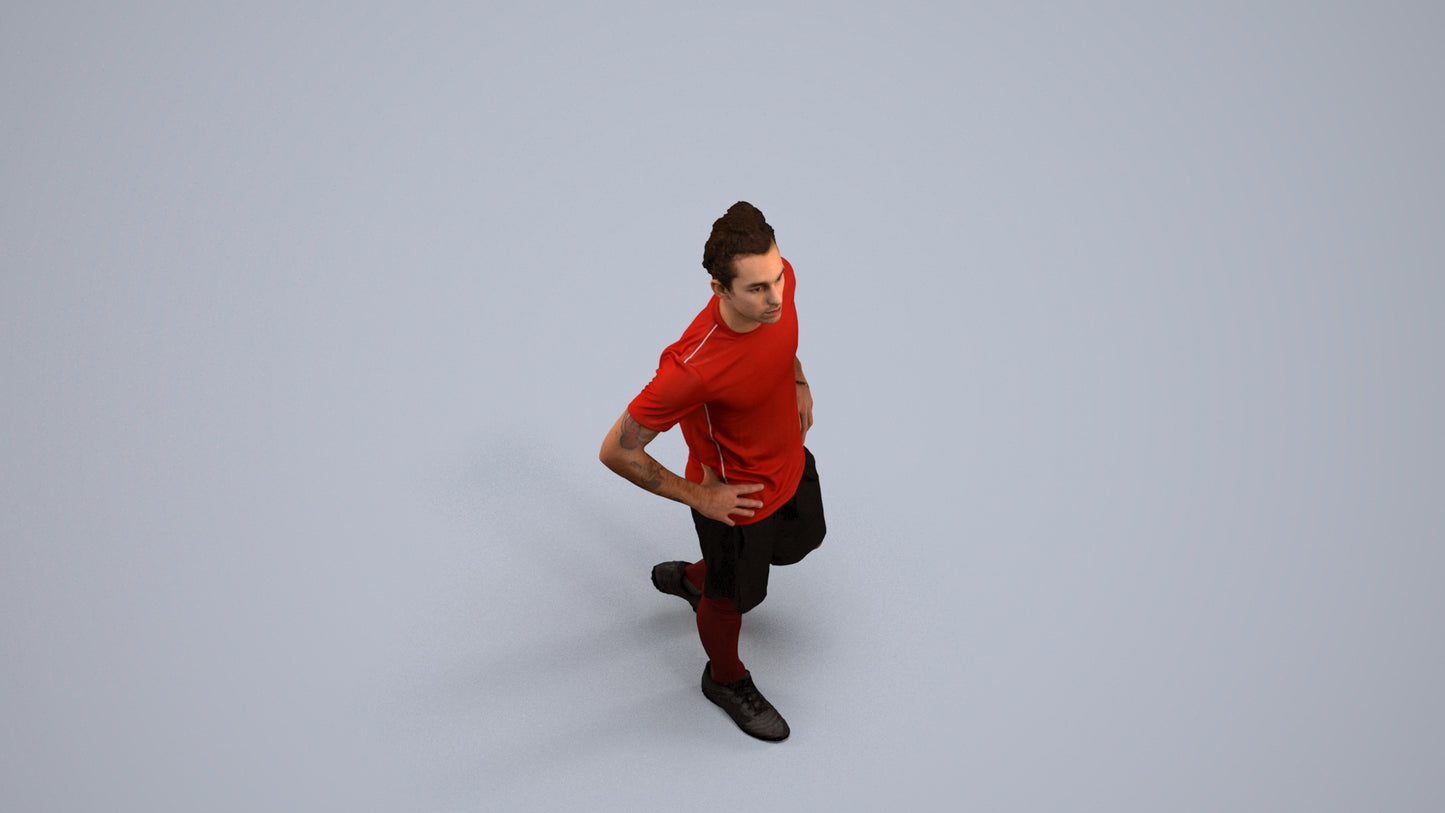 realistic 3D people man sport, render-ready for V-Ray and Corona, FBX OBJ, back view render