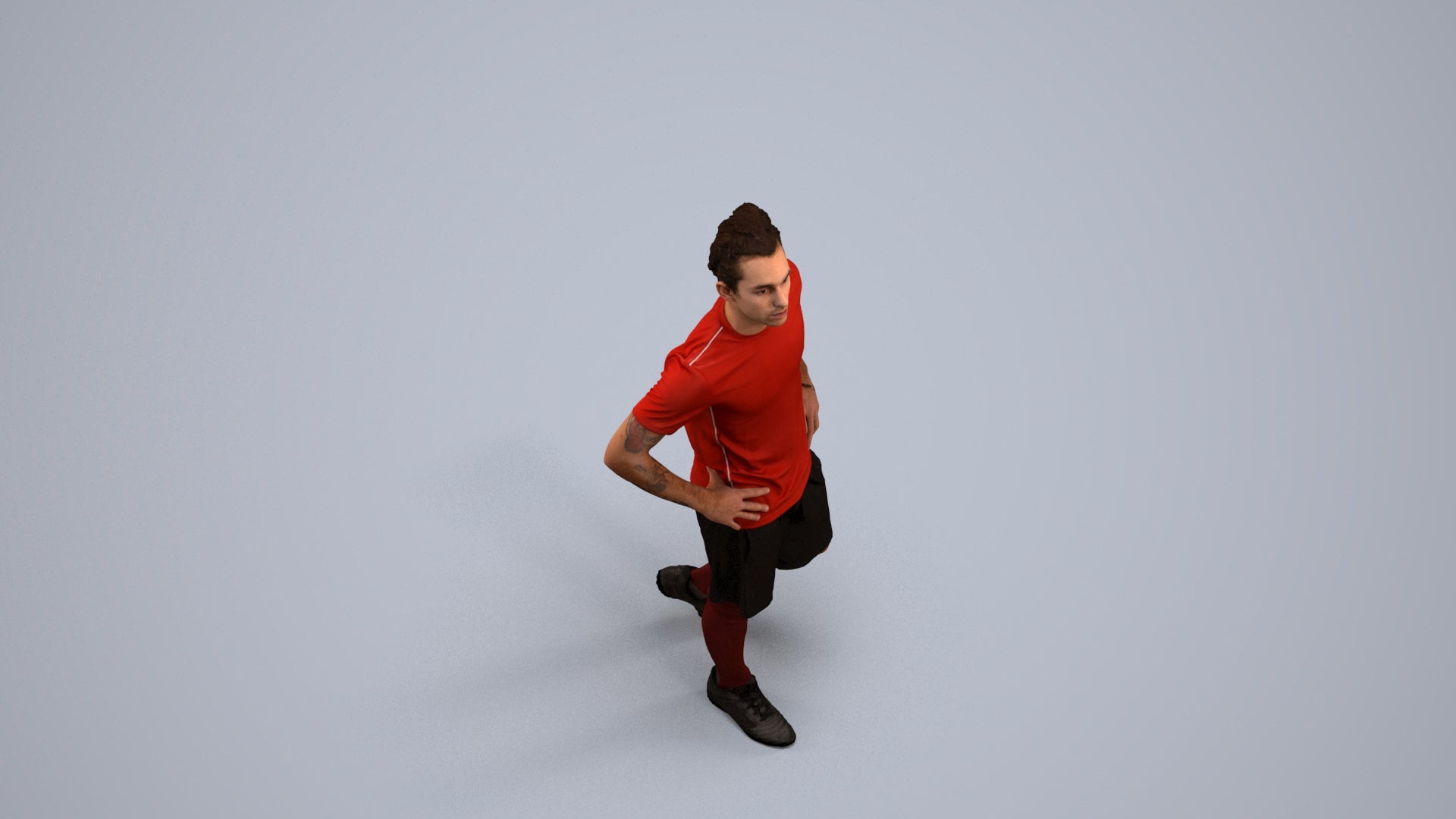 realistic 3D people man sport, render-ready for V-Ray and Corona, FBX OBJ, back view render